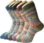 Ladies Socks Wool Thermal Fluffy Gifts For Women 5 Pairs