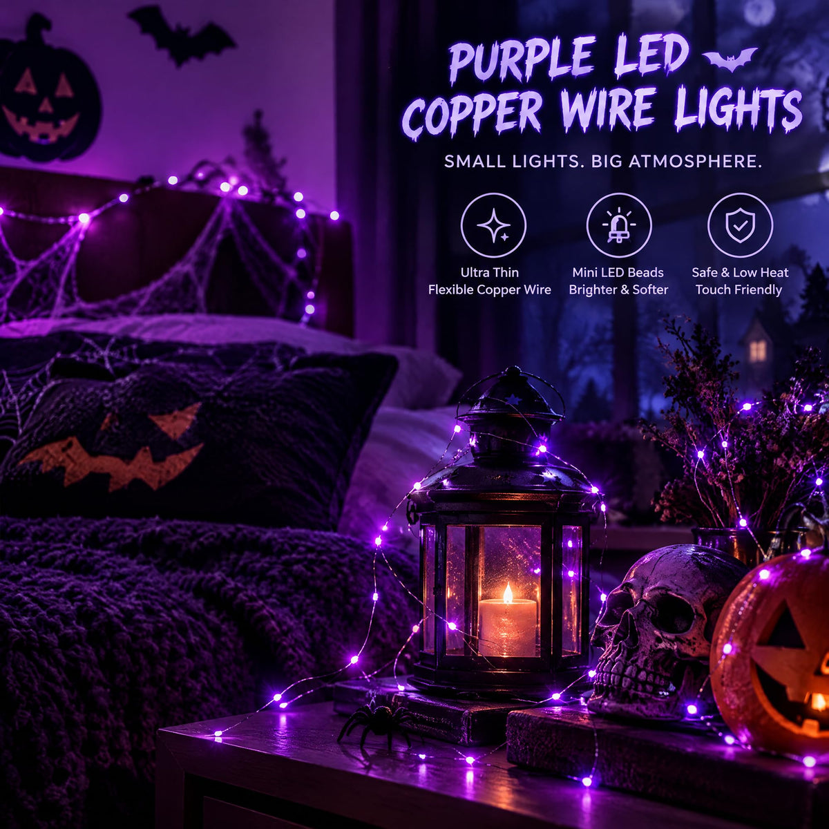 Dazzle Bright Fairy Lights Battery Operated, 20 FT 60 LED Silver Wire Waterproof Battery Operated String Lights, Christmas Decorations for Indoor Outdoor Bedroom Yard Decor, Red