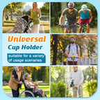Wheelchair Cup Holder: Universal Cup Holder with Phone Holder for Pram Bike