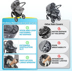 Orzbow Rain Cover for Pram, Large Viewing Window for Easy Access, Clear
