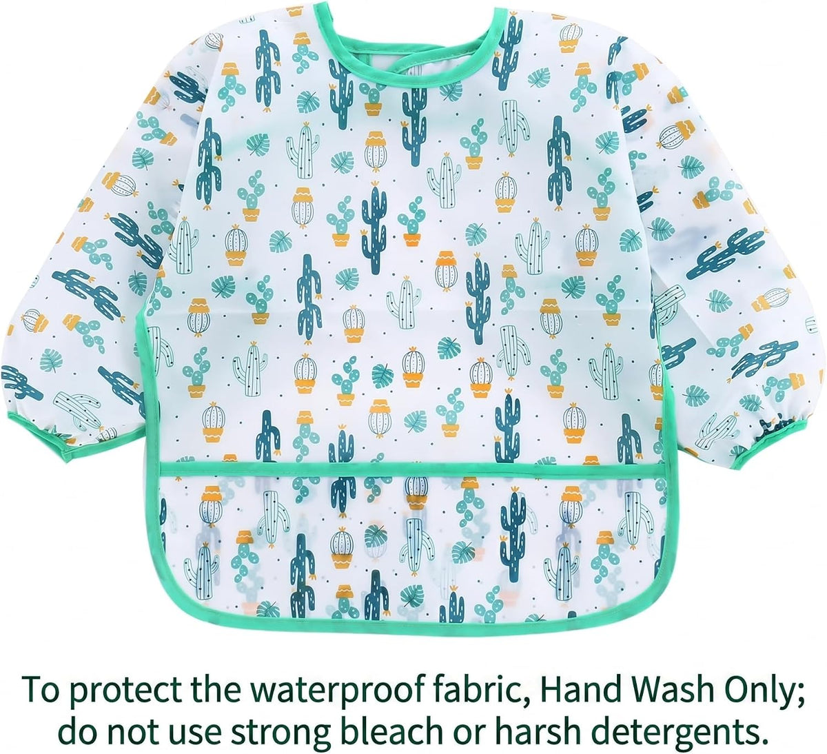 PandaEar 3 Pack Baby Weaning Bibs with Long Sleeves | Waterproof Toddler Bibs 6-24 Months