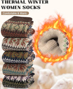 Ladies Socks Wool Thermal Fluffy Gifts For Women 5 Pairs