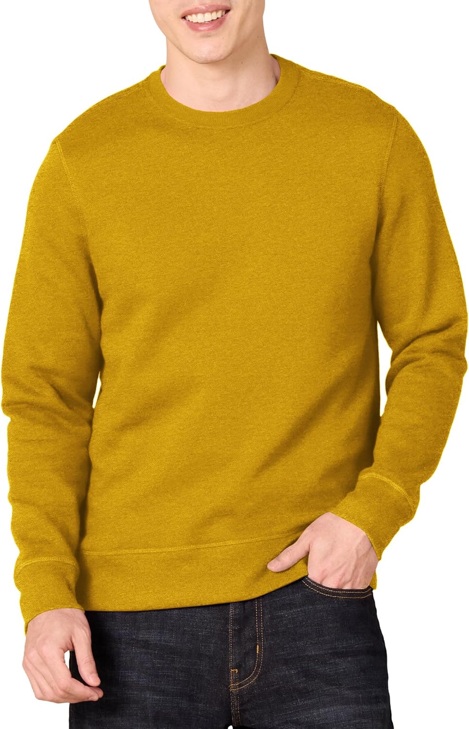 Amazon Essentials Men's Crew-Neck Fleece Sweatshirt with Ribbing (Available in Big and Tall)