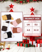 Ladies Socks Wool Thermal Fluffy Gifts For Women 5 Pairs