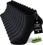 Niorasen Bamboo Trainer Socks for Men & Women, 6 Pairs, Low Cut
