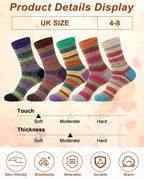 Ladies Socks Wool Thermal Fluffy Gifts For Women 5 Pairs