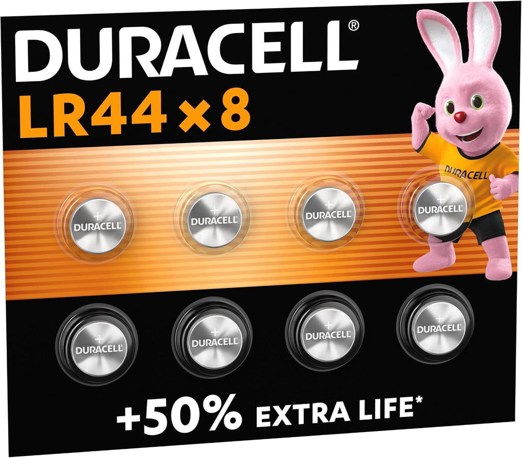 DURACELL LR44 Specialty Alkaline Battery (8 Pack) 1.5V, A76
