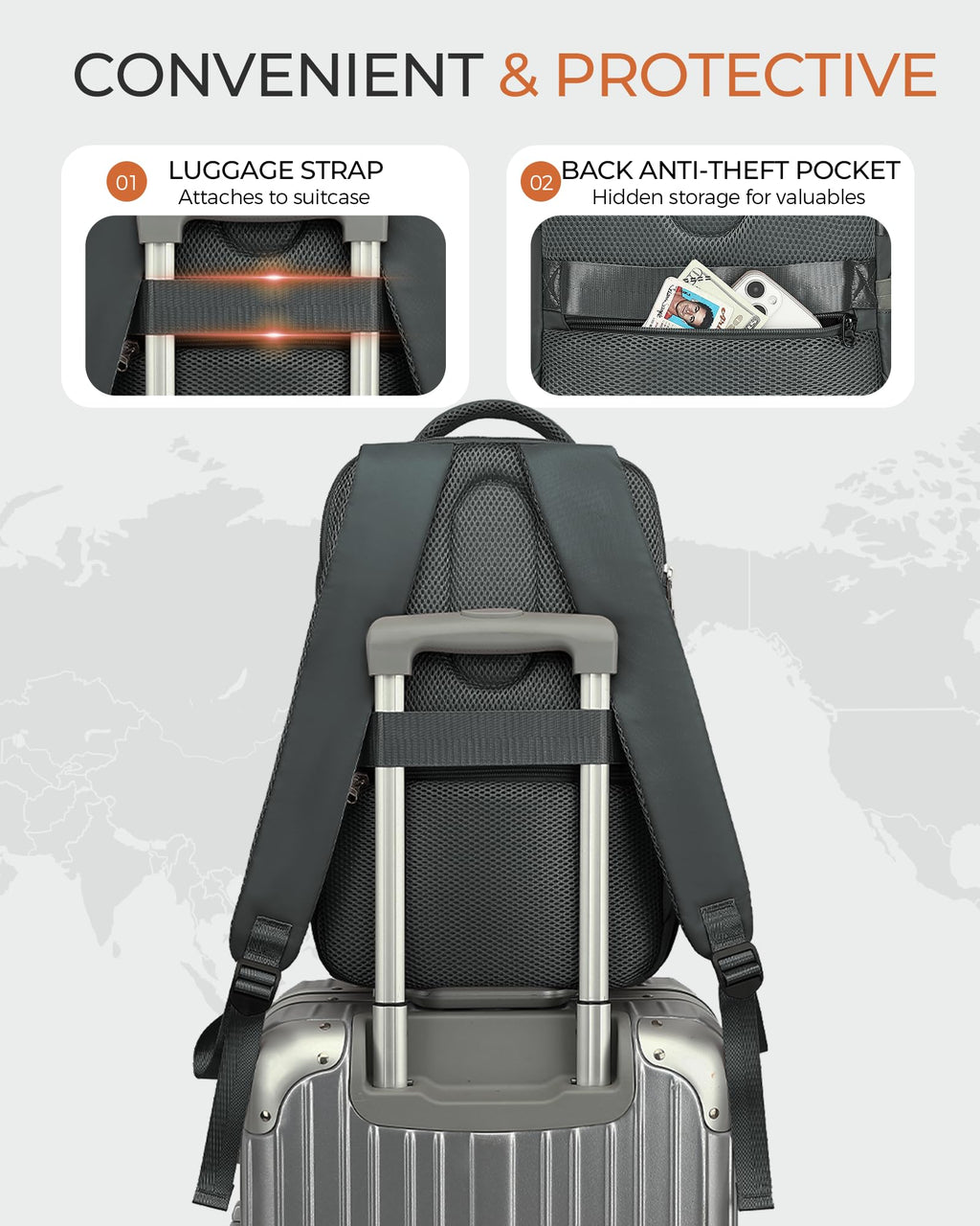 Yankony Ryanair Cabin Bags 40x30x20 Underseat, Travel Backpack Cabin Size