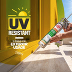 Brown Silicone Sealant, Waterproof & Flexible Sealant and Adhesive - 280ml