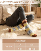 Ladies Socks Wool Thermal Fluffy Gifts For Women 5 Pairs