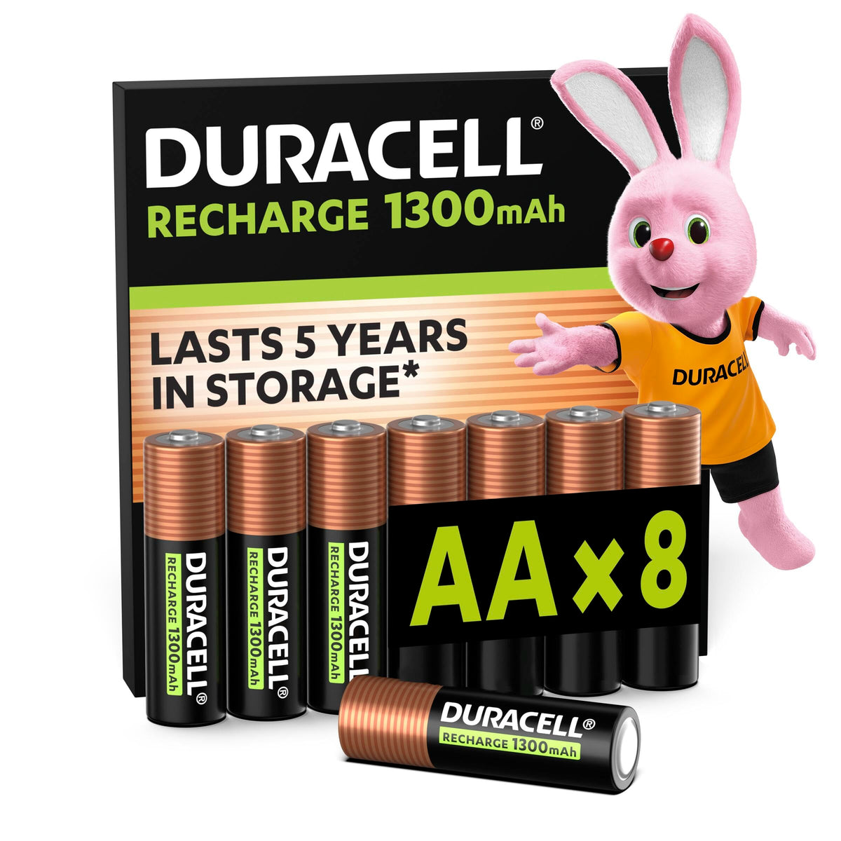 DURACELL AA Rechargeable Batteries (4 Pack) 1.2V, 2500 mAh NiMH