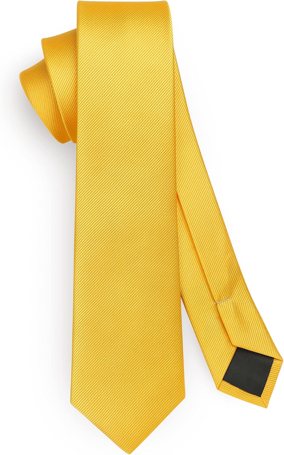HISDERN Skinny Tie Solid Color 6cm Slim Ties for Men Wedding Classic Formal Business Necktie