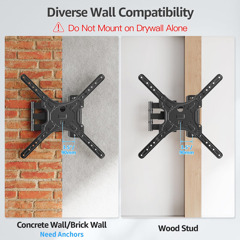 MOUNTUP 550 mm Long Arm TV Wall Bracket for 14–42 Inch TVs & Monitors