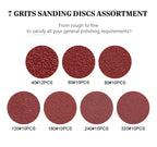 S SATC Sanding Discs 60 Grit 110Pcs Orbital Sander Discs 125mm Hook and Loop Round Orbital Sander Pads for Sanding
