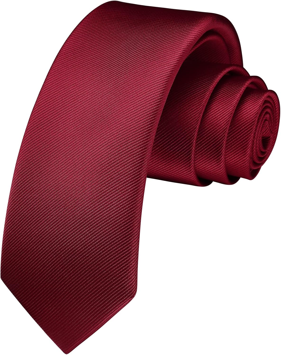 HISDERN Skinny Tie Solid Color 6cm Slim Ties for Men Wedding Classic Formal Business Necktie