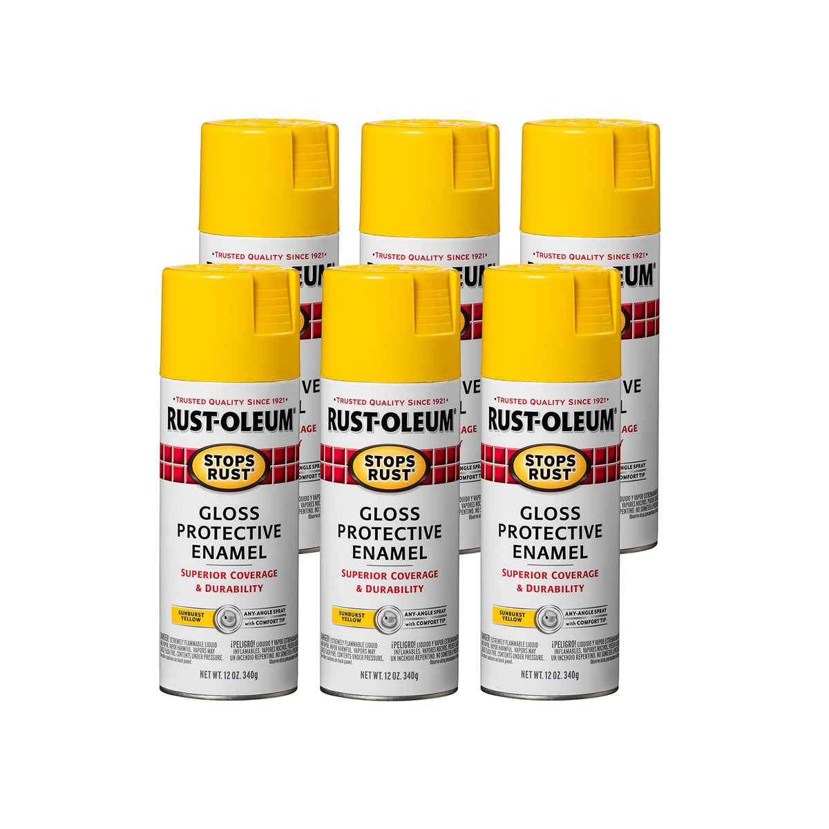 Rust-Oleum 7776830 Stops Rust Spray Paint, 12 oz, Flat Black