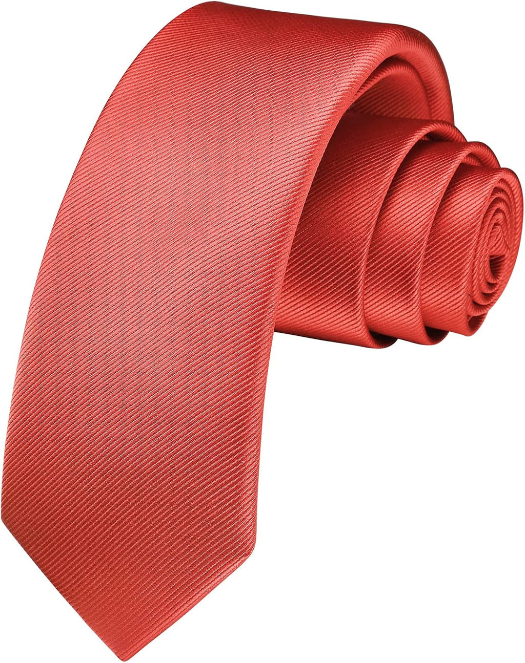 HISDERN Skinny Tie Solid Color 6cm Slim Ties for Men Wedding Classic Formal Business Necktie