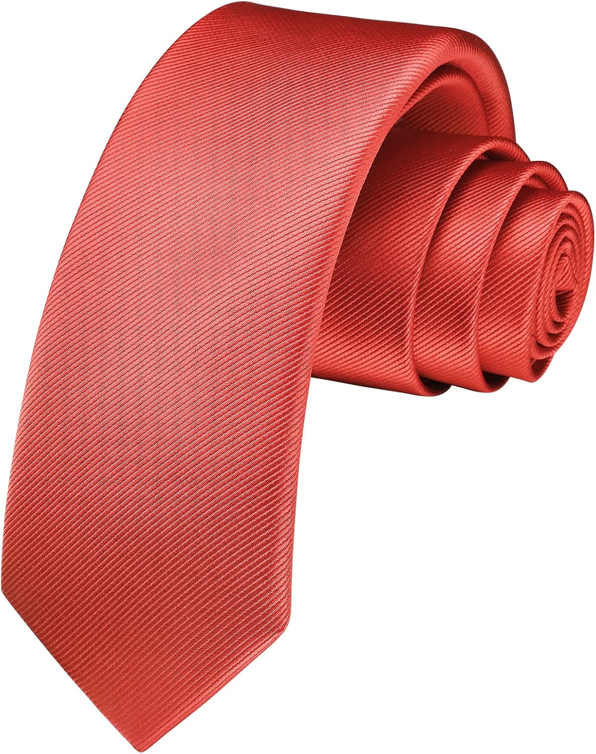 HISDERN Skinny Tie Solid Color 6cm Slim Ties for Men Wedding Classic Formal Business Necktie