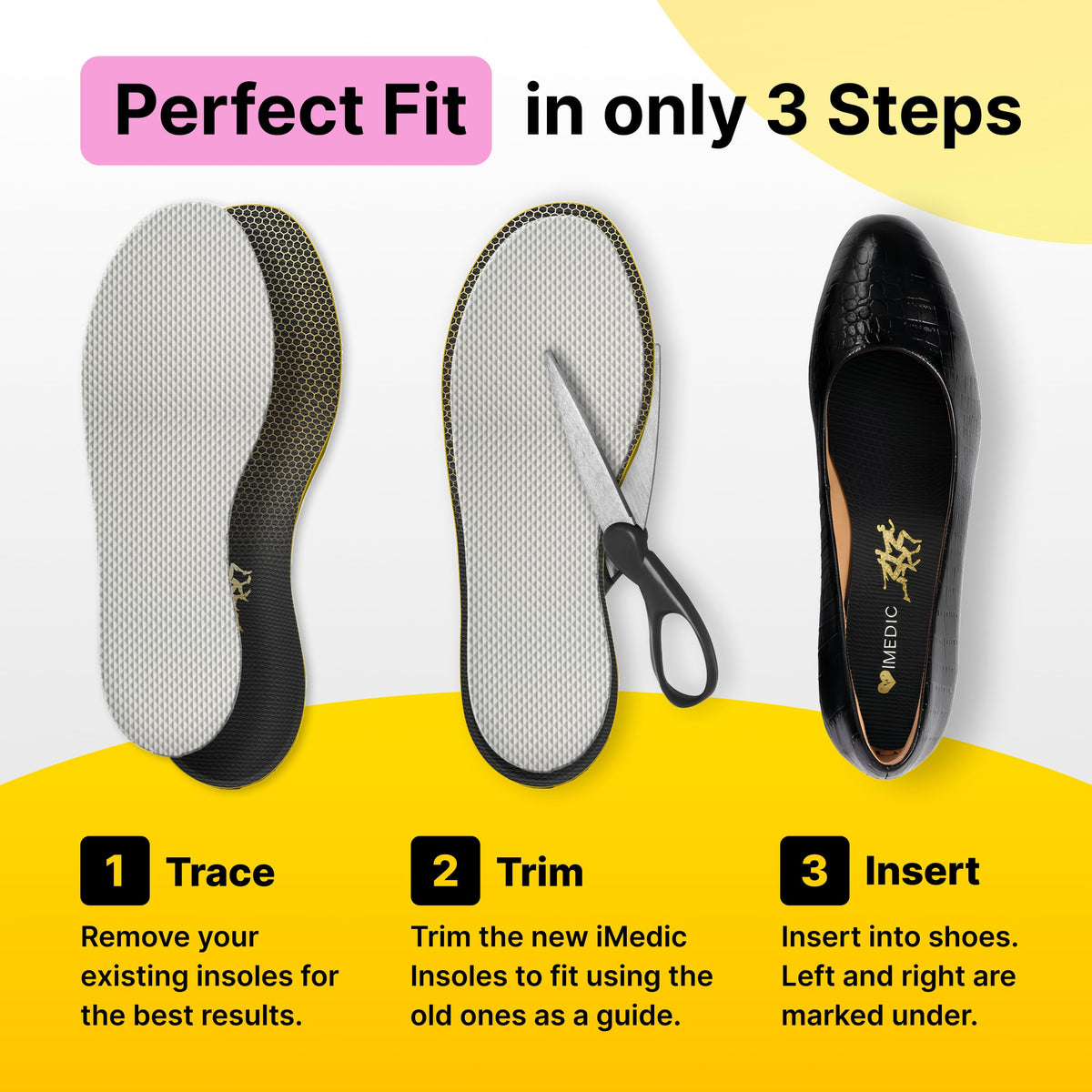 iMedic Orthotic Insoles for Plantar Fasciitis, Size XS UK 4-5.5