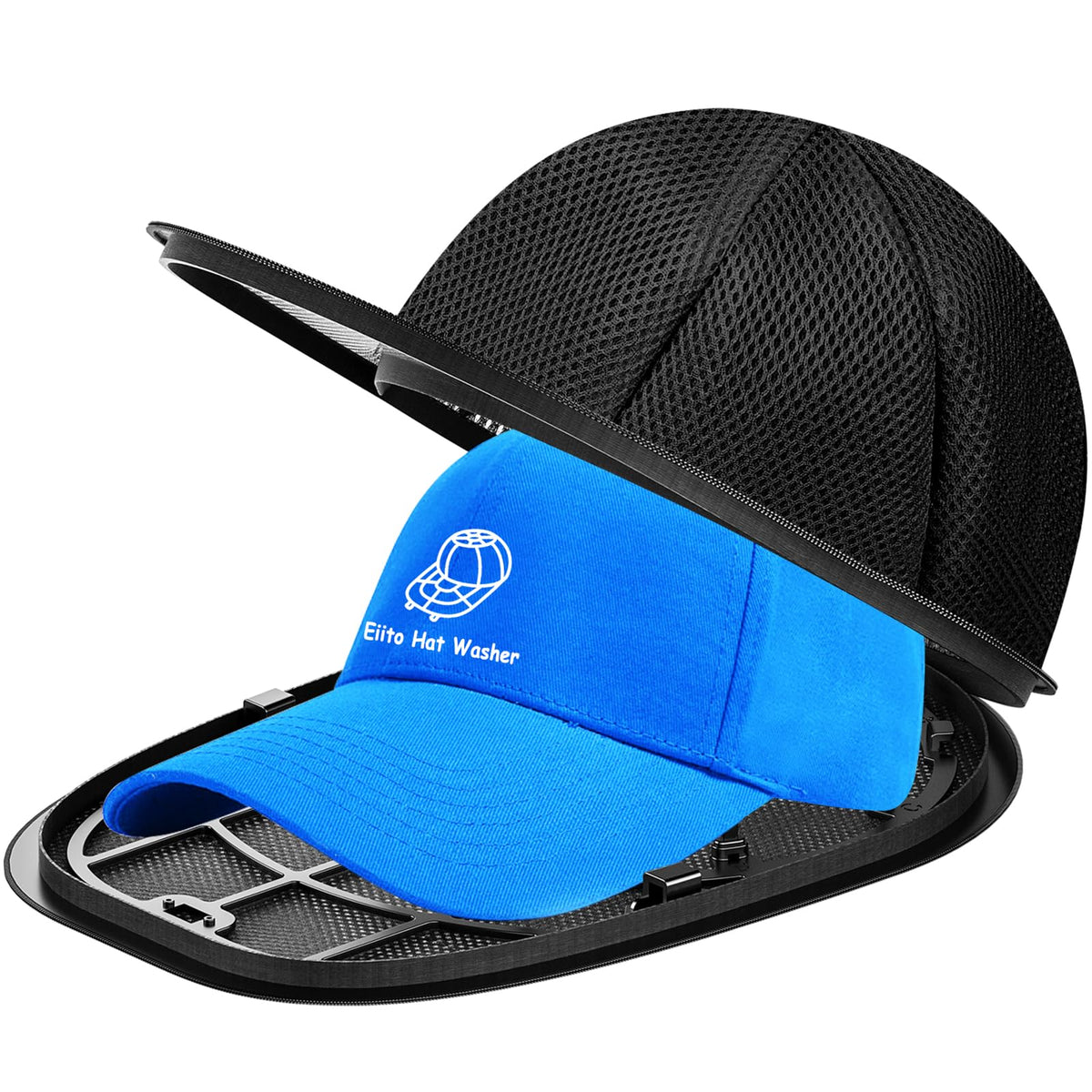 Eiito Hat Washer Cage Hats Cleaner, 4 Pcs (2 Cages + 2 Mesh Bags)