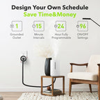 BN-LINK U47 Indoor Mini 24-Hour Mechanical Outlet Timer, 3-Prong, 2-Pack