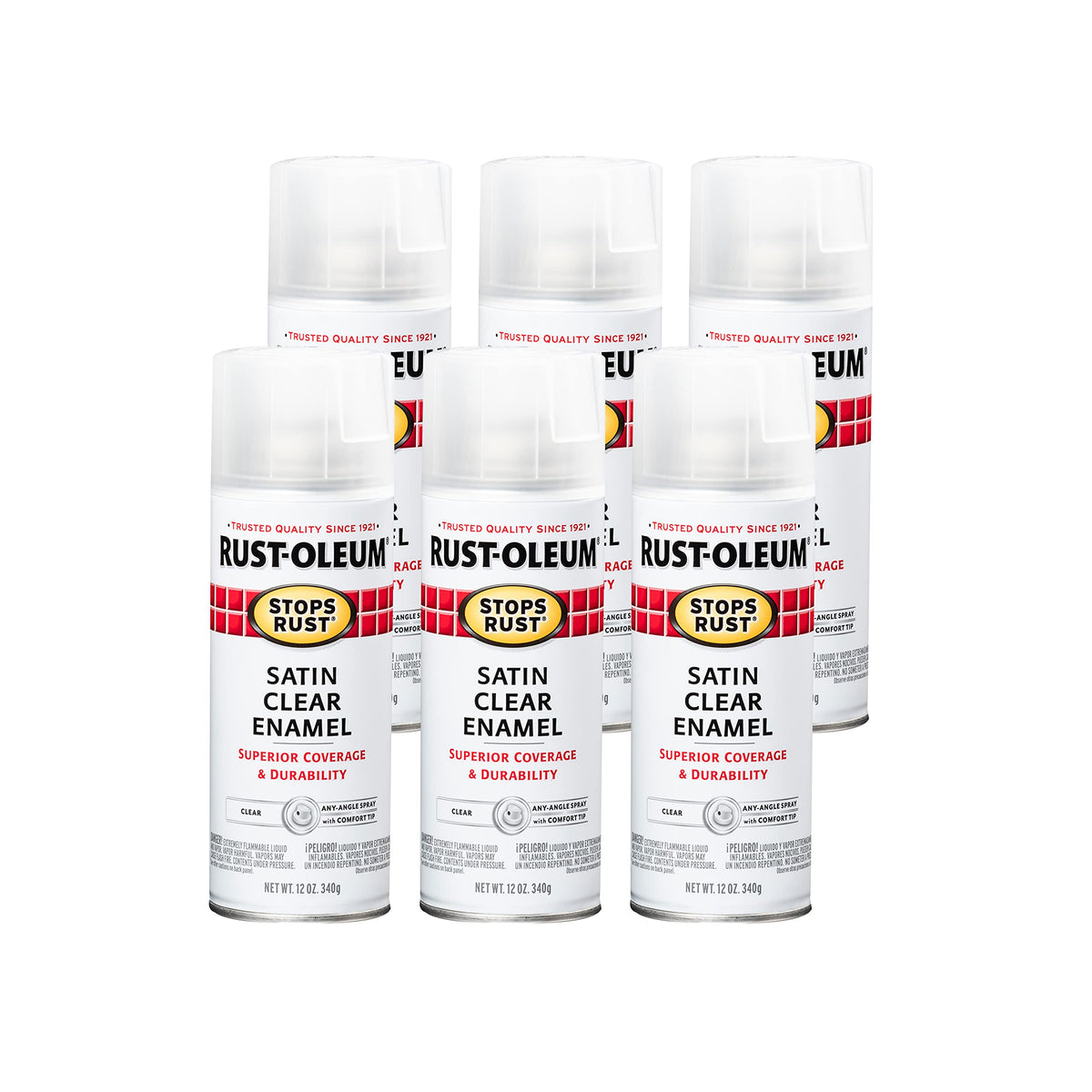 Rust-Oleum 7776830 Stops Rust Spray Paint, 12 oz, Flat Black