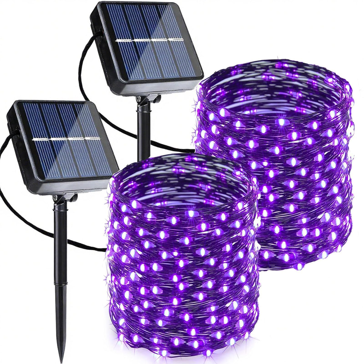 Joomer Solar Fairy Lights, 2-Pack Total 80FT 240LED Lights, Warm White