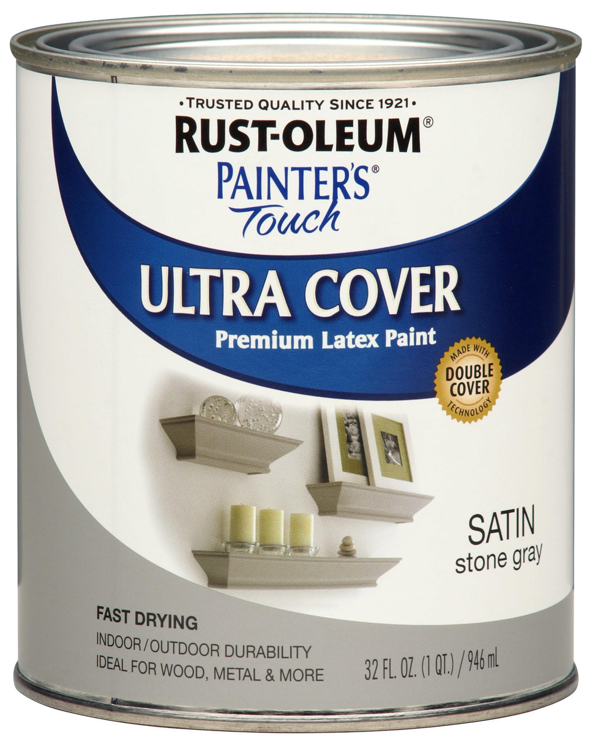 Rust-Oleum Painter's Touch Latex Brush-On Paint, Flat Black