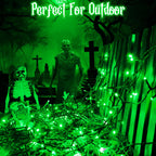 Christmas Lights Outdoor Battery Operated String Lights Total 100LED 33Ft with Timer 8 Modes 16.4Ft*2 Waterproof Outdoor Indoor for Christmas Decor, Warm White, 2-Pack