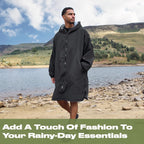 OHS Adults Drying Robe, Gifts for Women Outdoor Water-Resistant Changing Robe Womens Jacket Comfy Sherpa Privacy Robes for Women Men, Stay Dry Swimming Camping Drying Robes - S/M, L/XL
