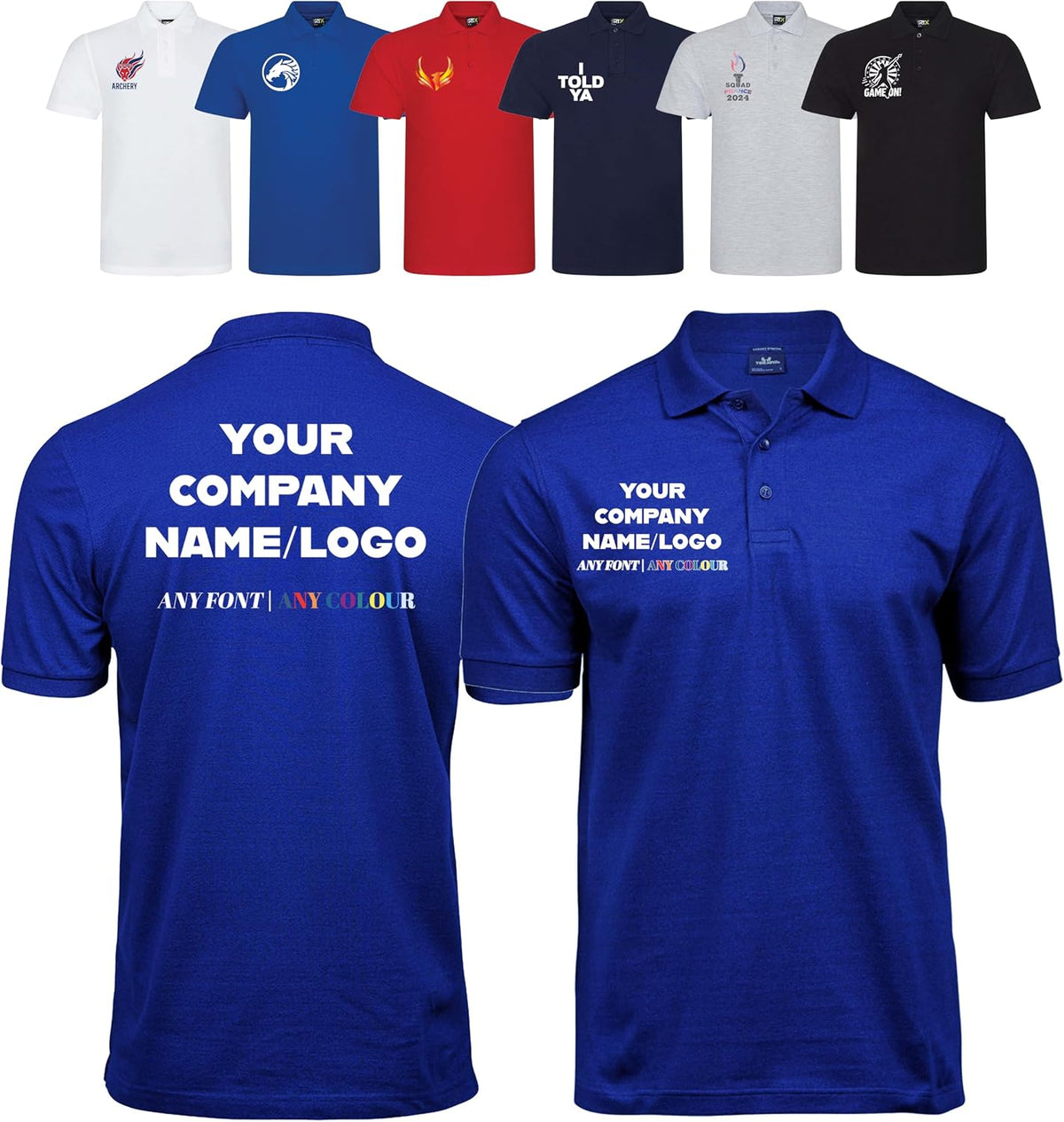 Varsany Personalised T Shirts Mens Womens Kids UK - Customised T Shirt with Any Text and Photo, Long-Lasting Printing - Design Your Own Custom T Shirt
