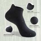 Niorasen Bamboo Trainer Socks for Men & Women, 6 Pairs, Low Cut