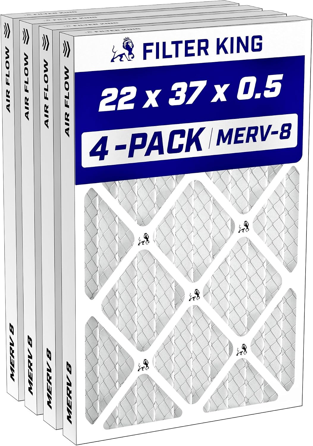 Filter King 24x30x1 Air Filter MERV 8, AC Furnace Filters (4-Pack)
