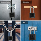 Diyife Large Heavy Duty Combination Padlocks Outdoor, 52mm Weatherproof