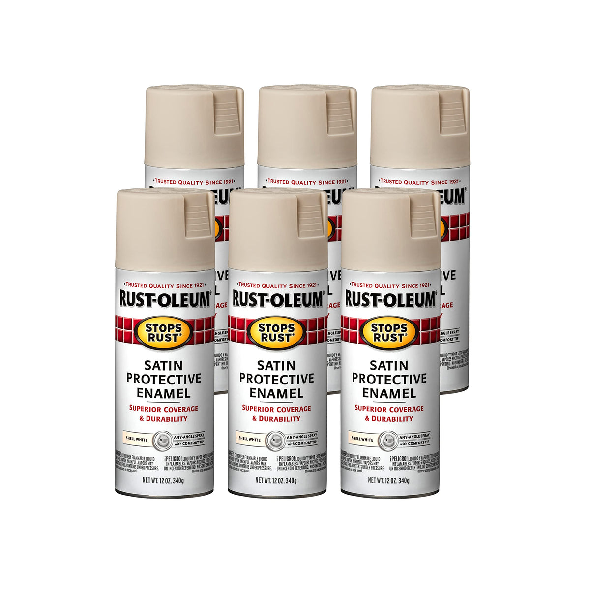 Rust-Oleum 7776830 Stops Rust Spray Paint, 12 oz, Flat Black