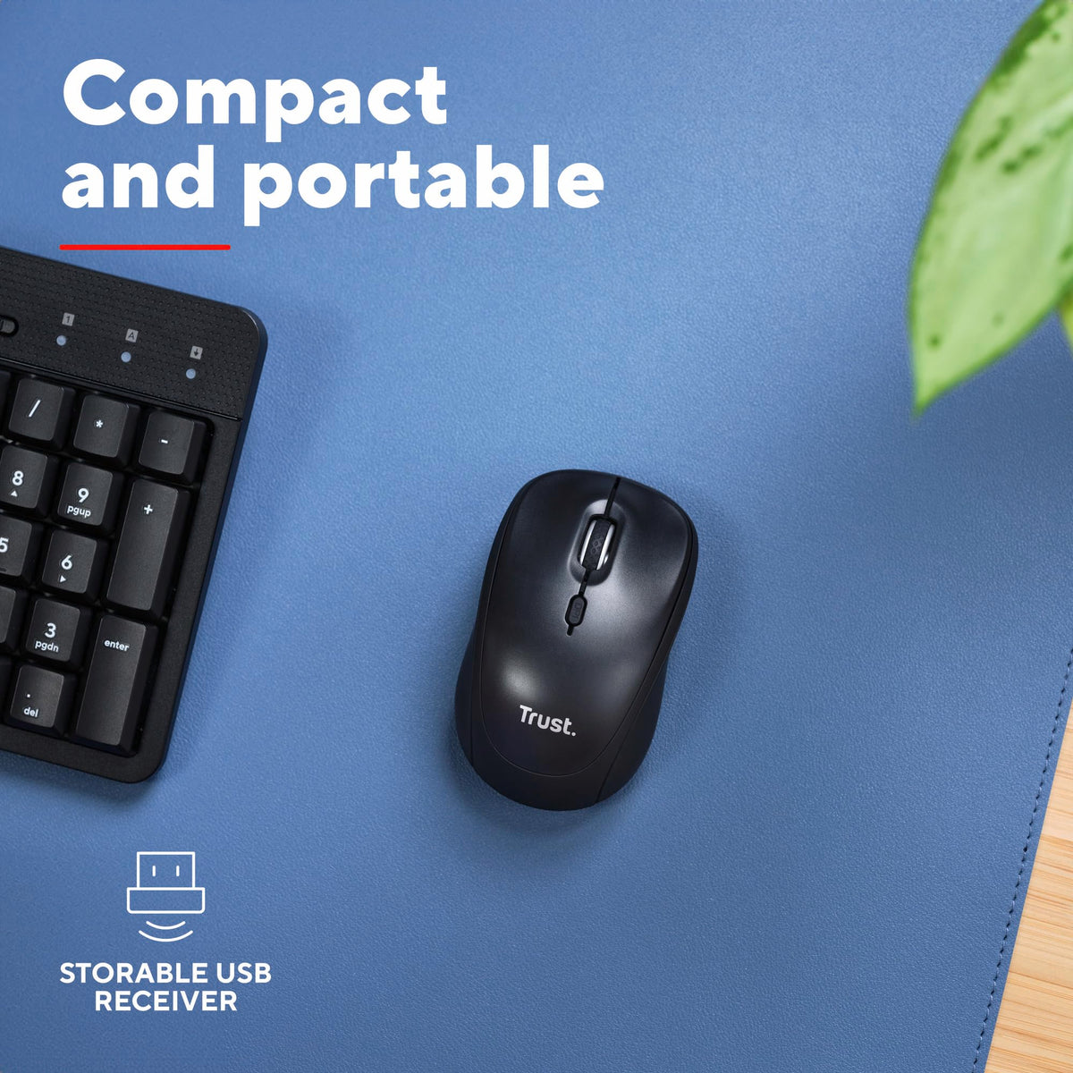 Trust Nito Ergonomic Wireless Mouse with Thumb Rest, 6 Buttons