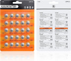 25 PCS LR44 AG13 357 303 SR44 A76 Battery 1.5V Button Coin Cell Batteries for Small Electronics