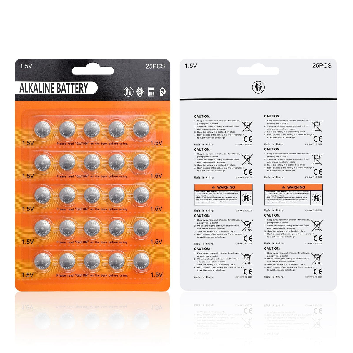 25 PCS LR44 AG13 357 303 SR44 A76 Battery 1.5V Button Coin Cell Batteries for Small Electronics
