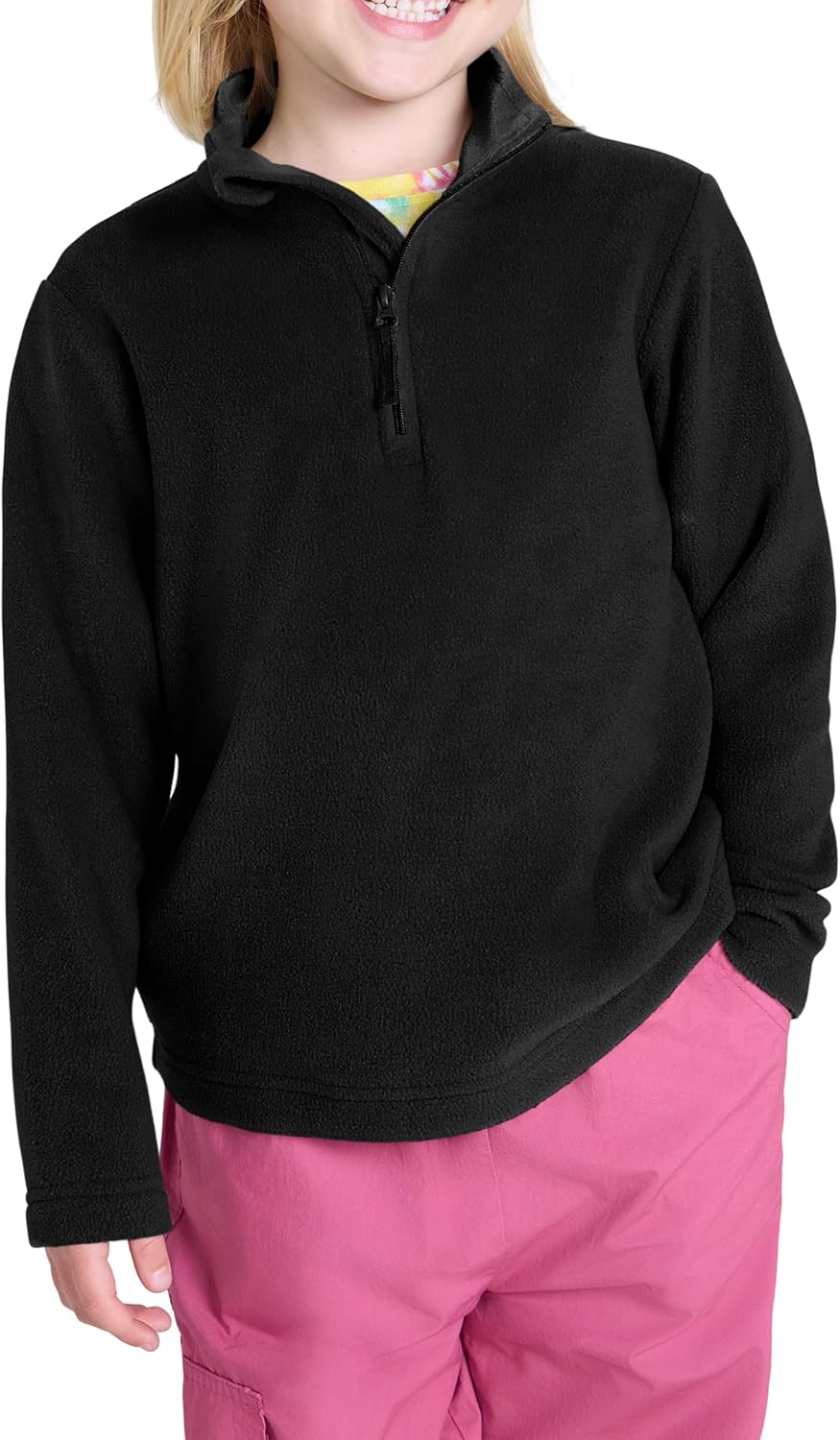 Mountain Warehouse Camber Kids Coral Fleece Top - Lightweight, Quick Drying, Breathable Sweatshirt for Outdoor Activities - Unisex, Suitable for Winter Layering