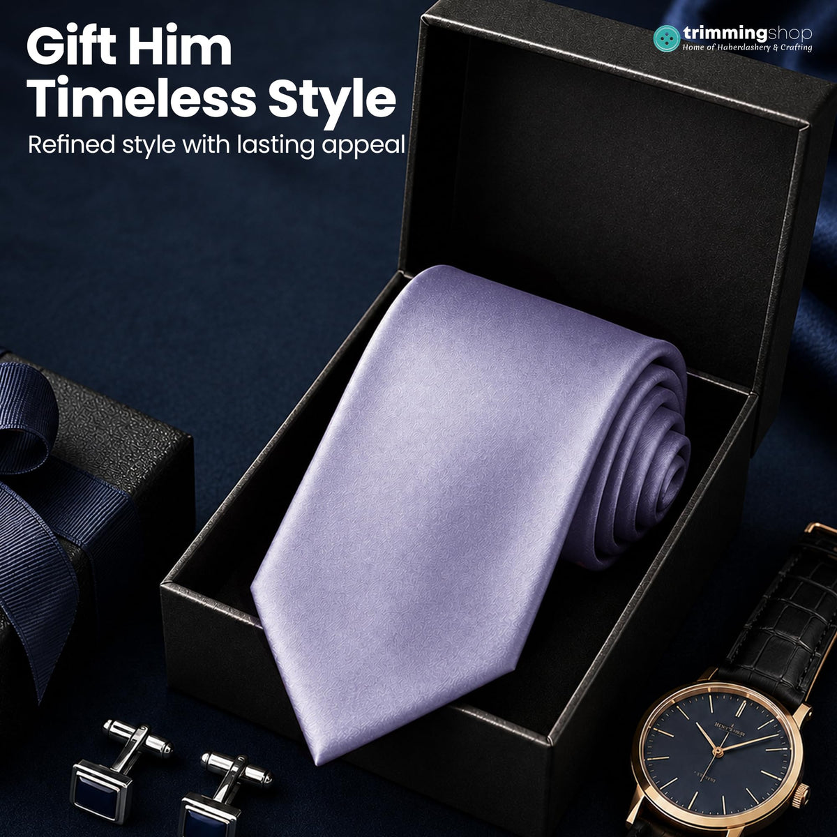 Trimming Shop 5cm Slim Skinny Solid Colour Necktie for Mens