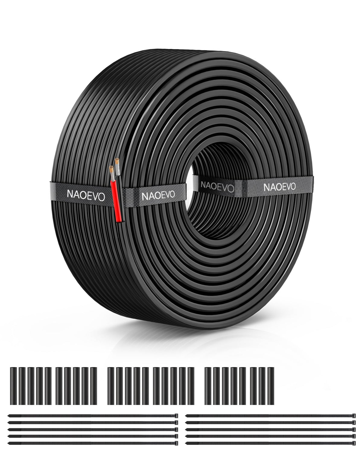 NAOEVO 14 Gauge Wire 3 Conductor, 14 Gauge Automotive Wire 12V Cable, 50FT