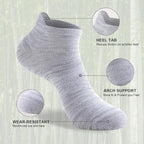 Niorasen Bamboo Trainer Socks for Men & Women, 6 Pairs, Low Cut