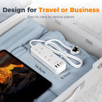 TESSAN 10M Long Extension Lead with PD 20W USB C Charger (4 USB Slots)