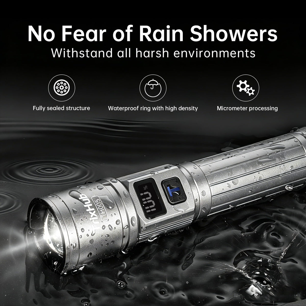 TrixHub Rechargeable Flashlights 2 Pack Super Bright High Lumens Flashlight
