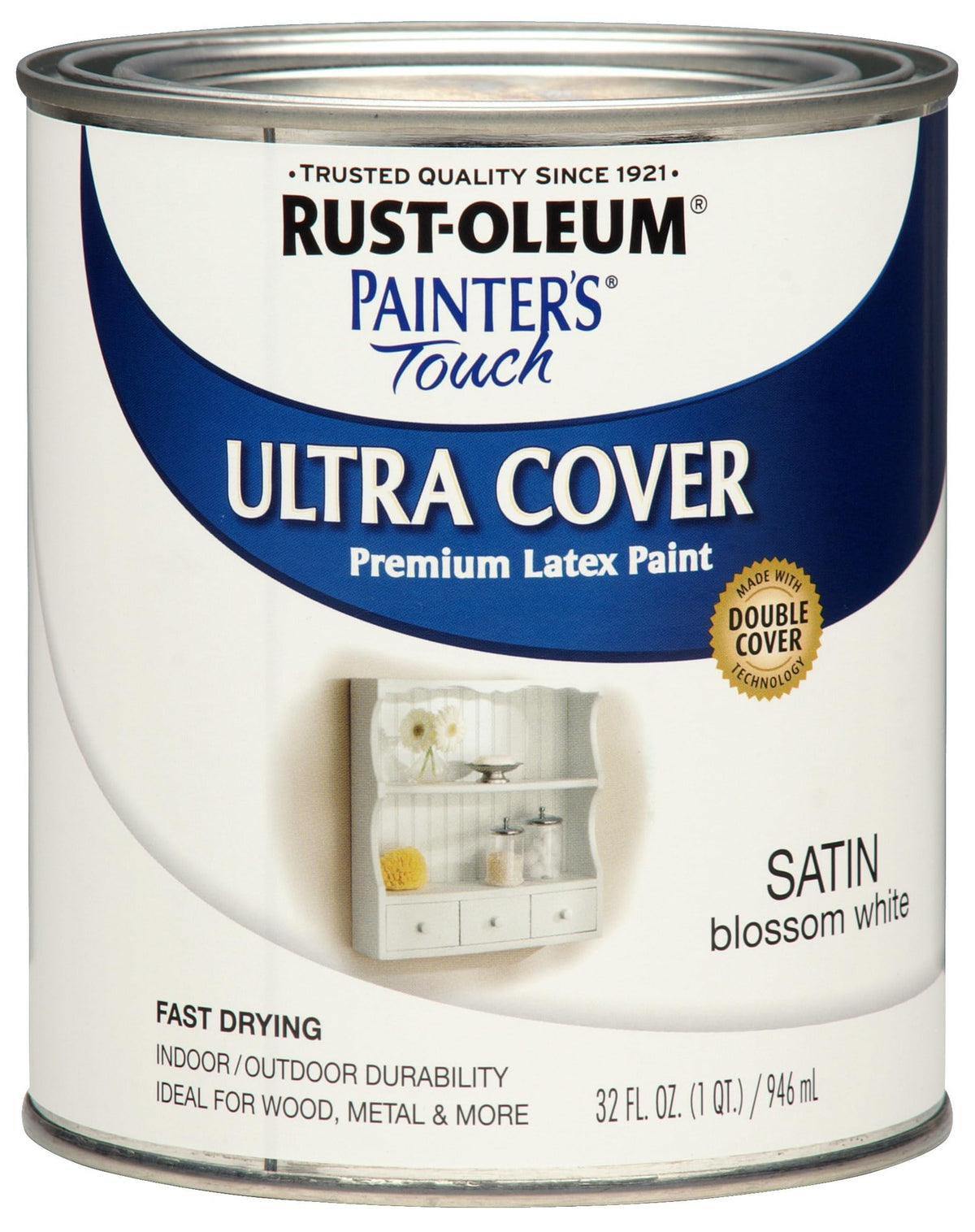 Rust-Oleum Painter's Touch Latex Brush-On Paint, Flat Black