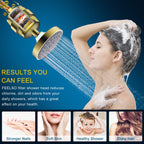 FEELSO Shower Head with Shower Filter, Filtered Shower Head for Hard Water