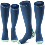 CAMBIVO Compression Socks for Women & Men 2 Pairs, Travel Flight Socks