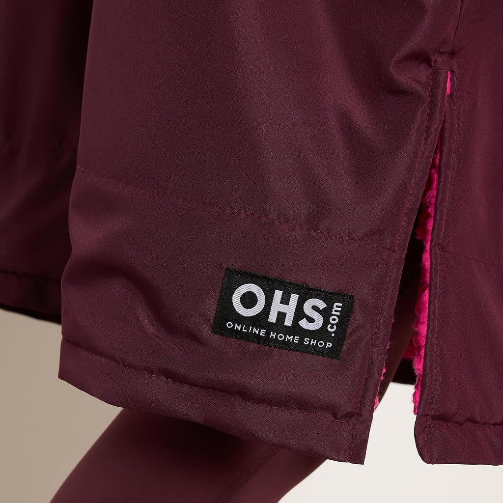 OHS Adults Drying Robe, Gifts for Women Outdoor Water-Resistant Changing Robe Womens Jacket Comfy Sherpa Privacy Robes for Women Men, Stay Dry Swimming Camping Drying Robes - S/M, L/XL