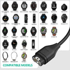 AWINNER Compatible for Garmin Watch Charger Cable (2 Pack)