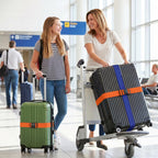 WISYOK Luggage Straps Extended, 4 Pack, 130-250cm Adjustable, Pink SkyBlue